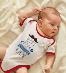 BK Kids Sünnet Tasarımlı Kırmızı Bebek Body Zıbın-6