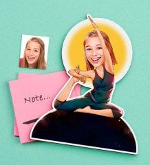 Kişiye Özel Bayan Yoga Karikatürlü Ahşap Magnet-2