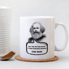 Kişiye Özel Karl Marx Beyaz Kupa Bardak