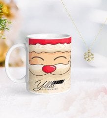 Kişiye Özel Noel Baba Kupa ve Kar Tanesi Kolye-6