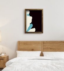 BK Gift Yatak Odası Konseptli Doğal Masif Ahşap Çerçeveli Tablo-93