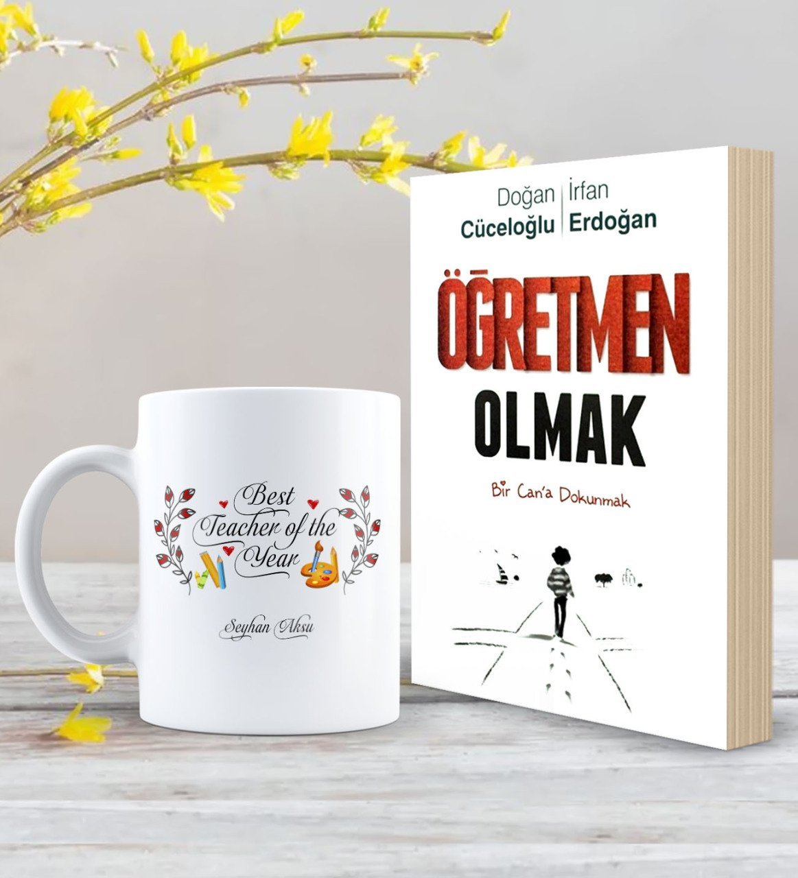 Kişiye Özel Öğretmen Olmak Kitabı ve Kupa Hediye Seti - 19