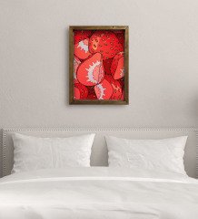 BK Gift Yatak Odası Konseptli Doğal Masif Ahşap Çerçeveli Tablo-94