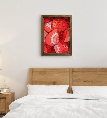 BK Gift Yatak Odası Konseptli Doğal Masif Ahşap Çerçeveli Tablo-94