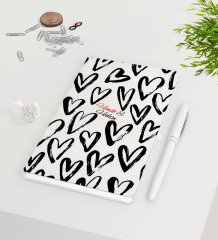 Kişiye Özel Sevgililer Günü Beyaz Defter Kalem Seti-67