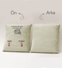 BK Gift Eğlenceli Tasarımlı Organizer Kumanda ve Atıştırmalık Cepli Krem Kırlent Yastık- 4, Ev Dekoru, Ev Hediyesi