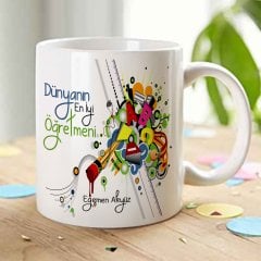 Kişiye Özel Beyaz Kupa Bardak (Öğretmenler Günü Temalı-28)