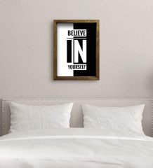 BK Gift Yatak Odası Konseptli Doğal Masif Ahşap Çerçeveli Tablo-99