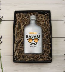 BK Gift Kişiye Özel İsimli Baba Temalı Gümüş Tasarım Cam Şişede 200 ml Kolonya-8, Babaya Hediye, Babalar Günü Hediyeleri, Hediyelik Baskılı Kolonya