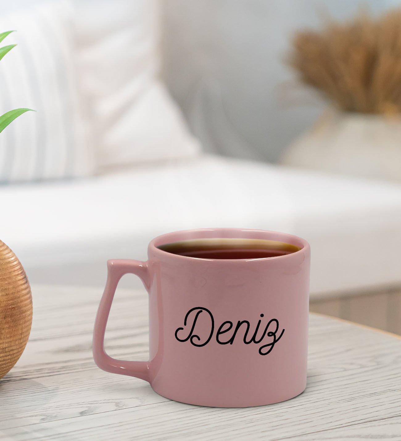 BK Gift Kişiye Özel İsimli Pastel Pembe Middle Kupa Bardak, Arkadaşa Hediye, Ev Hediyesi, Doğum Günü Hediyesi, Ofis Hediyesi-8