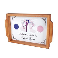 Sublimasyon Ahşap Tepsi - Kahverengi