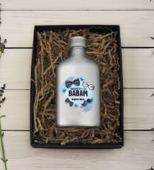 BK Gift Kişiye Özel İsimli Baba Temalı Gümüş Tasarım Cam Şişede 200 ml Kolonya-9, Babaya Hediye, Babalar Günü Hediyeleri, Hediyelik Baskılı Kolonya