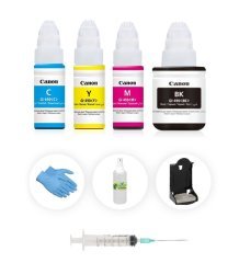 Canon Mg3050 için  Orjinal Mürekkepli Siyah ve Renkli Kartuş Dolum Seti