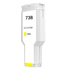 HP 738 498N7A Sarı Muadil Kartuş 300ML HP T850, HP T950