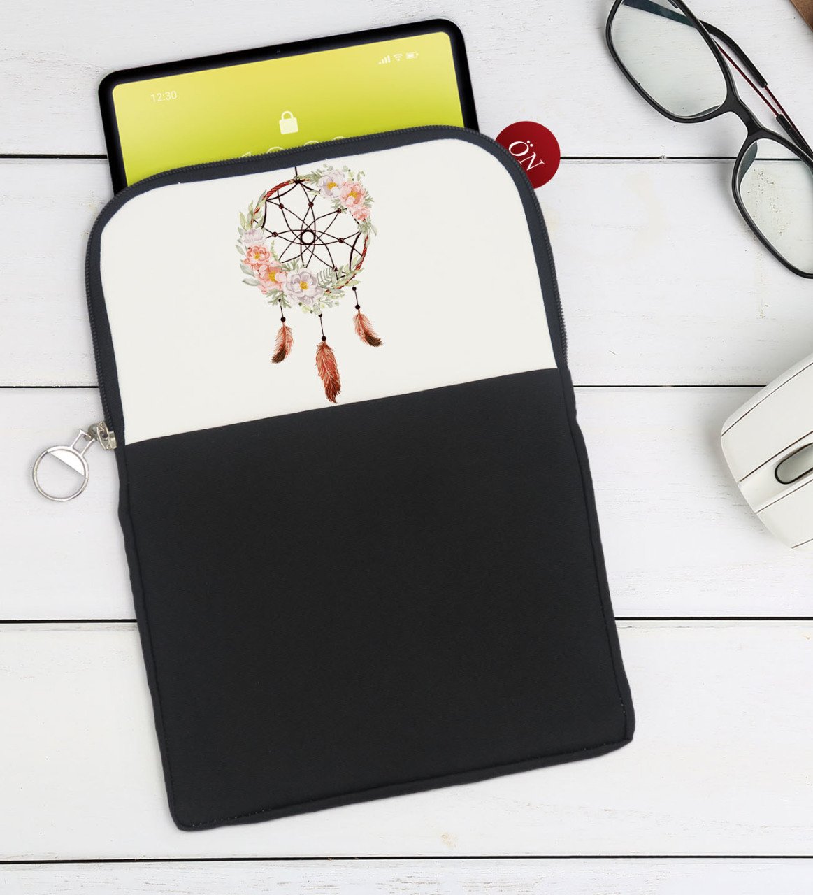 BK Gift Rüya Kapanı Tasarımlı Taşınabilir Koruyucu Tablet Kılıfı & Organizer Çanta - Siyah-1