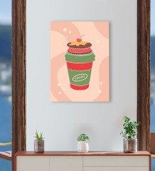 BK Gift Cafe & Bar & Restaurant Konseptli Kanvas Tablo 30x50cm-87