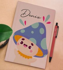 BK Gift Kişiye Özel İsimli Pudra Pembesi Sert Kapaklı Defter ve Tükenmez Kalem Seti, Arkadaşa Hediye, Yeni İş Hediyesi, Doğum Günü Hediyesi-9