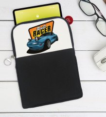 BK Gift Street Racer Tasarımlı Taşınabilir Koruyucu Tablet Kılıfı & Organizer Çanta - Siyah-1