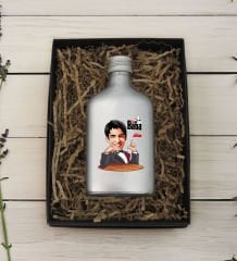 BK Gift Kişiye Özel The Baba Karikatürlü Gümüş Tasarım Cam Şişede 200 ml Kolonya-4, Babaya Hediye, Babalar Günü Hediyeleri, Hediyelik Baskılı Kolonya
