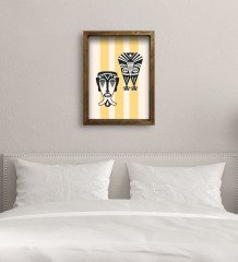 BK Gift Yatak Odası Konseptli Doğal Masif Ahşap Çerçeveli Tablo-105