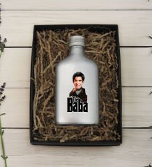 BK Gift Kişiye Özel The Baba Karikatürlü Gümüş Tasarım Cam Şişede 200 ml Kolonya-5, Babaya Hediye, Babalar Günü Hediyeleri, Hediyelik Baskılı Kolonya