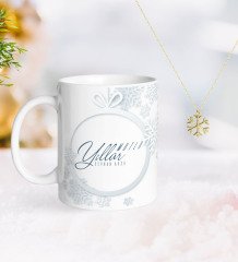 Kişiye Özel Yılbaşı Mutlu Yıllar Kupa ve Kar Tanesi Kolye-14
