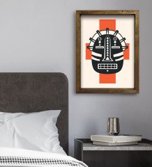 BK Gift Yatak Odası Konseptli Doğal Masif Ahşap Çerçeveli Tablo-106