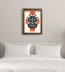 BK Gift Yatak Odası Konseptli Doğal Masif Ahşap Çerçeveli Tablo-106