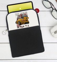 BK Gift Tokyo Route Tasarımlı Taşınabilir Koruyucu Tablet Kılıfı & Organizer Çanta - Siyah-1