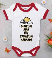 BK Kids Takatum Kalmadi Tasarımlı Kırmızı Bebek Body Zıbın-1