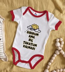 BK Kids Takatum Kalmadi Tasarımlı Kırmızı Bebek Body Zıbın-1