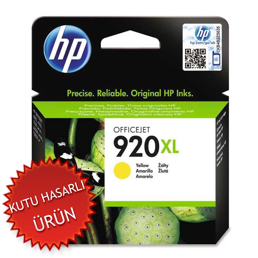HP CD974A (920XL) Sarı Orjinal Kartuş Yüksek Kapasite - HP 6000 / 6500 (C) (T16781)