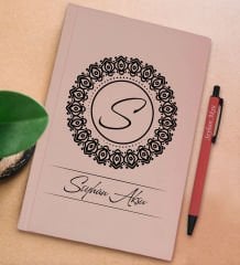 BK Gift Kişiye Özel İsimli Pudra Pembesi Sert Kapaklı Defter ve Tükenmez Kalem Seti, Arkadaşa Hediye, Yeni İş Hediyesi, Doğum Günü Hediyesi-15