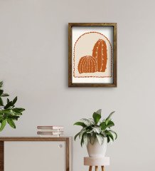 BK Gift Kaktüs Tasarımlı Doğal Masif Ahşap Çerçeveli Tablo 30x40cm-23