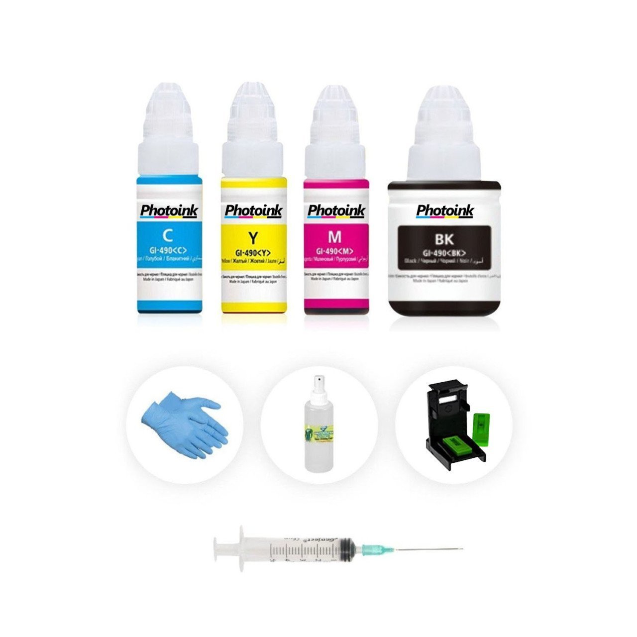 Canon MP250 için  Photoink PLUS Siyah ve Renkli Kartuş Dolum Seti