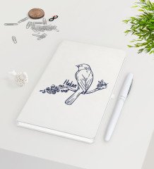 Kişiye Özel Sevgililer Günü Beyaz Defter Kalem Seti-84