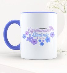 Kişiye Özel Öğretmenler Gününüz Kutlu Olsun Mavi Kupa Bardak - 3
