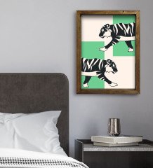 BK Gift Yatak Odası Konseptli Doğal Masif Ahşap Çerçeveli Tablo-113