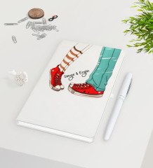 Kişiye Özel Sevgililer Günü Beyaz Defter Kalem Seti-88