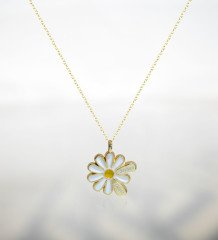 Kişiye Özel Sevgililer Günü Kupa ve Çift İsimli Papatya Kolye-57