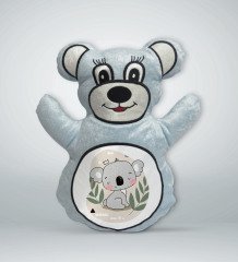 BK Gift Sevimli Sevimli Koala Tasarımlı Mavi Ayıcık Yastık-1
