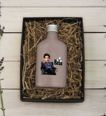 BK Gift Kişiye Özel The Baba Karikatürlü Mat Gri Tasarım Cam Şişede 200 ml Kolonya-2, Babaya Hediye, Babalar Günü Hediyeleri, Hediyelik Baskılı Kolonya