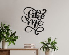 BK Home Benim Gibi Ahşap Duvar Yazısı-1