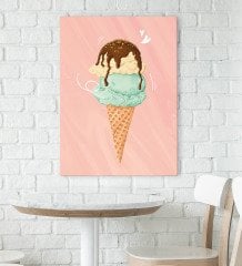 BK Gift Cafe & Bar & Restaurant Konseptli Kanvas Tablo 70x100cm-91