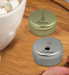 BK Gift Kişiye Özel Çift Tasarımlı Silver ve Gold Metal Kutuda Kokulu Mum Hediye Seti - 2, Ev Hediyesi, Sevgiliye, Arkadaşa Hediye, Kokulu Mum