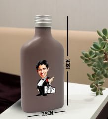 BK Gift Kişiye Özel The Baba Karikatürlü Mat Gri Tasarım Cam Şişede 200 ml Kolonya-3, Babaya Hediye, Babalar Günü Hediyeleri, Hediyelik Baskılı Kolonya