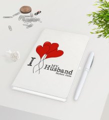 Kişiye Özel Sevgililer Günü Beyaz Defter Kalem Seti-90