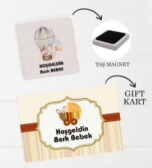 BK Kids Kişiye Özel Beyaz Yeni Doğan Hastane Çıkışı, Anneye Hediye, İsimli Papatya Kolye, 9 Parça Bebek Hediye Seti-3