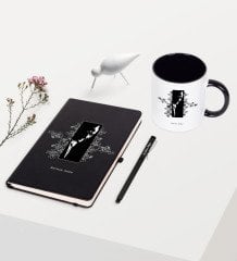 Kişiye Özel Atatürk Temalı Siyah Defter Kalem Kupa Seti - 8