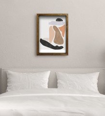 BK Gift Yatak Odası Konseptli Doğal Masif Ahşap Çerçeveli Tablo-118